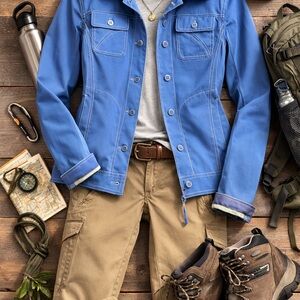 Golite Women’s Softshell Jacket Blue Contrast Stitch Small